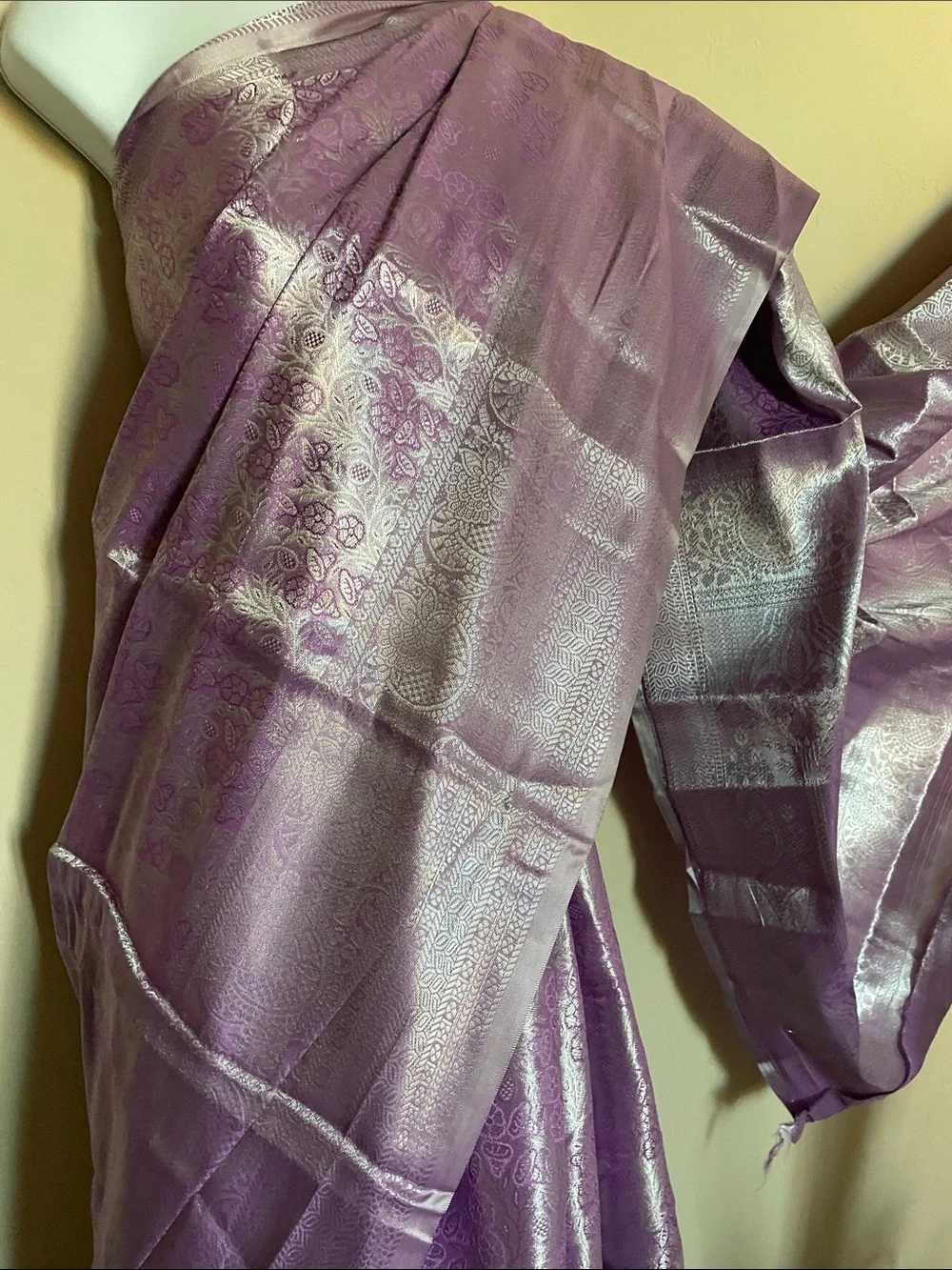 Shimmery Lavender saree